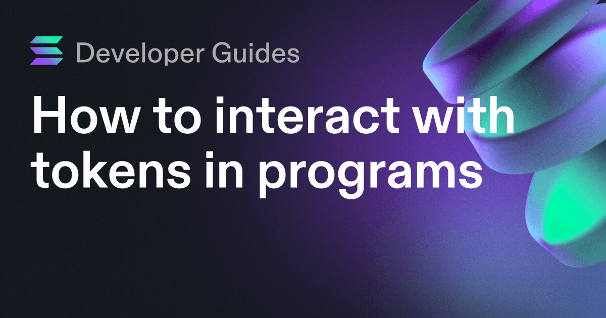 How interact with tokens in programs